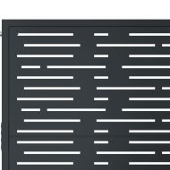 Градинска порта, антрацит, 100x150 см, стомана, квадратен дизайн