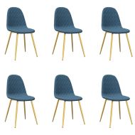Трапезни столове, 6 бр, светлосиви, кадифе