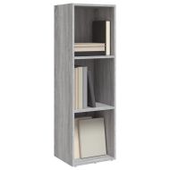 Шкаф за книги/ТВ шкаф сив сонома 36x30x114 см инженерно дърво
