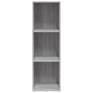 Шкаф за книги/ТВ шкаф сив сонома 36x30x114 см инженерно дърво