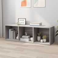 Шкаф за книги/ТВ шкаф сив сонома 36x30x114 см инженерно дърво