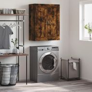 Стенен шкаф опушен дъб 69,5x34x90 см инженерно дърво