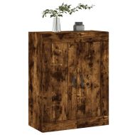 Стенен шкаф опушен дъб 69,5x34x90 см инженерно дърво