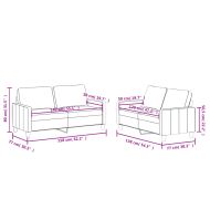 Дивани 2 части с възглавници виненочервен изкуствена кожа