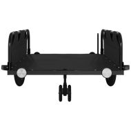 Ремарке за колело, черно, Оксфорд плат и желязо