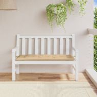 Възглавница за градинска пейка меланж бежова 120x50x7 см плат