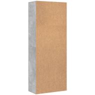 Висок шкаф, бетонно сив, 70x35x180 см, инженерно дърво