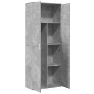 Висок шкаф, бетонно сив, 70x35x180 см, инженерно дърво