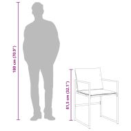 Градински комплект от 5 части, с възглавници, черен, текстилен