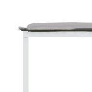 Градински комплект от 15 части, с възглавници, бял, текстилен