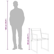 Градински трапезен комплект от 9 части черен текстилен