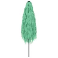 Градински чадър с дървен прът, зелен, 388x388x248 см