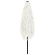 Градински чадър със стоманен прът, бял, 248x248x248 см