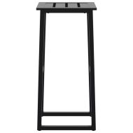Бар табуретки 4 бр черни 38x38x80 см прахово боядисана стомана
