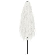 Градински чадър със стоманен прът, бял, 288x288x225 см