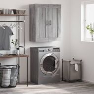 Стенен шкаф сив сонома 69,5x34x90 см инженерно дърво