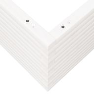 Градински сандък, бял, 100x100x46 см, масивна борова дървесина