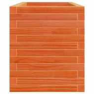 Градинска кашпа, восъчнокафява, 110x40x46см, борово дърво масив