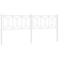 Метална резервна табла за легло, бяла, 193 см