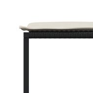 Външен трапезен комплект 13 части с възглавници черен полиратан