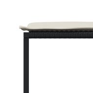 Градински комплект с възглавници 17 части полиратан черен