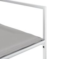 Градински комплект от 17 части, с възглавници, бял, текстилен