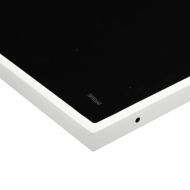 Градински комплект от 13 части, с възглавници, бял, текстилен