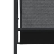 Градински трапезен комплект 7 части черен текстилен