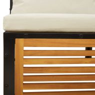 Градински комплект диван с възглавници, 8 части, акация масив