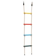 Въжена стълба за деца с 4 многоцветни стъпала