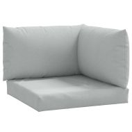 Палетни възглавници, 3 бр, меланж светлосиви, плат