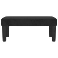 Пейка, черна, 70x30x30 см, кадифе