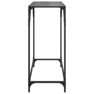 Конзолна маса с черен стъклен плот 80x35x81 см стомана