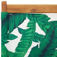 Сгъваеми градински столове 4 бр зелен плат и масивно дърво