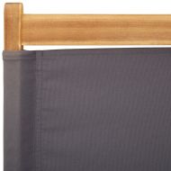 Сгъваеми градински столове, 8 бр, антрацит, плат и дърво масив