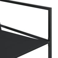 Градински трапезен комплект 17 части черен текстилен