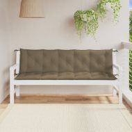 Възглавници за градински пейки 2 бр таупе 180x50x7 см плат