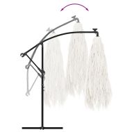 Градински чадър със стоманен прът, бял, 269x269x235 см