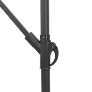 Градински чадър със стоманен прът, бял, 269x269x235 см