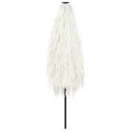 Градински чадър със стоманен прът, бял, 268x268x226 см