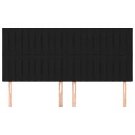 Табла за легло, черна, 180x5x118/128 см, плат