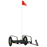 Ремарке за велосипед, черно, 122x53x31 см, желязо