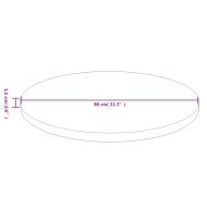 Кръгъл плот за маса тъмнокафяв Ø80x1,5 см обработен дъб масив