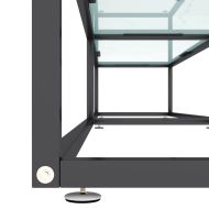 ТВ шкаф, бял мрамор, 220x40x40,5 см, закалено стъкло