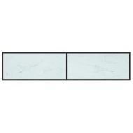 ТВ шкаф, бял мрамор, 180x40x40,5 см, закалено стъкло