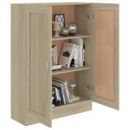 Шкаф за книги, дъб сонома, 82,5x30,5x115 см, инженерно дърво
