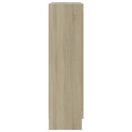 Шкаф за книги, дъб сонома, 82,5x30,5x115 см, инженерно дърво