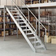 Решетъчно стъпало 60x24x7 см поцинкована стомана