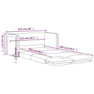 Подов разтегателен диван 2-в-1 син 122x204x55 см кадифе