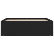 Рамка за легло, черна, 120x190 см, Small Double